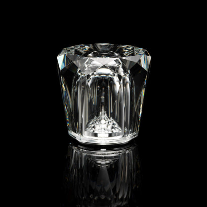 Contemporary Crystal Faceted Prism Table Lamp 1-Light