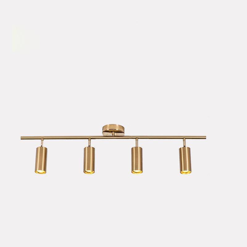 Contemporary Brass Double Cylinder Adjustable Wall Spotlight