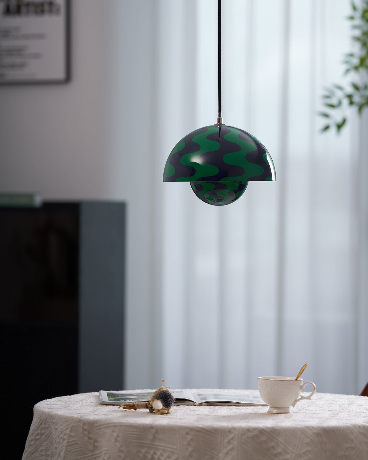 Contemporary Acrylic Floating Globe Pendant Light 1-Light