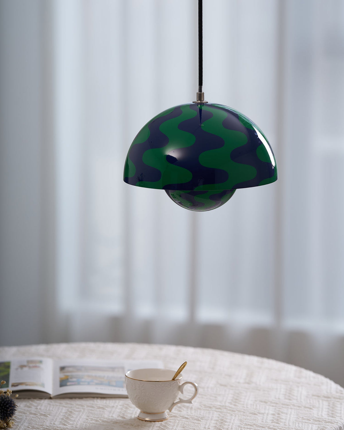 Contemporary Acrylic Floating Globe Pendant Light 1-Light