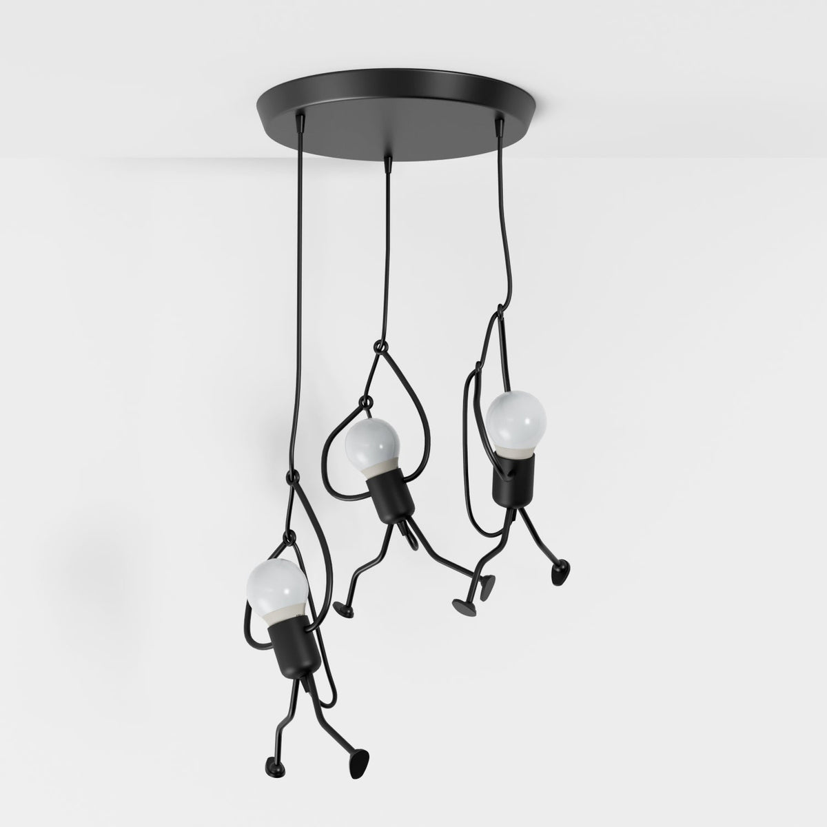 Contemporary Iron Adjustable Cord Pendant Light 1-Light
