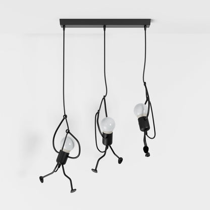 Contemporary Iron Adjustable Cord Pendant Light 1-Light