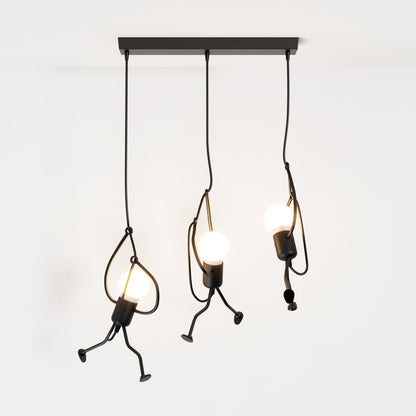 Contemporary Iron Adjustable Cord Pendant Light 1-Light