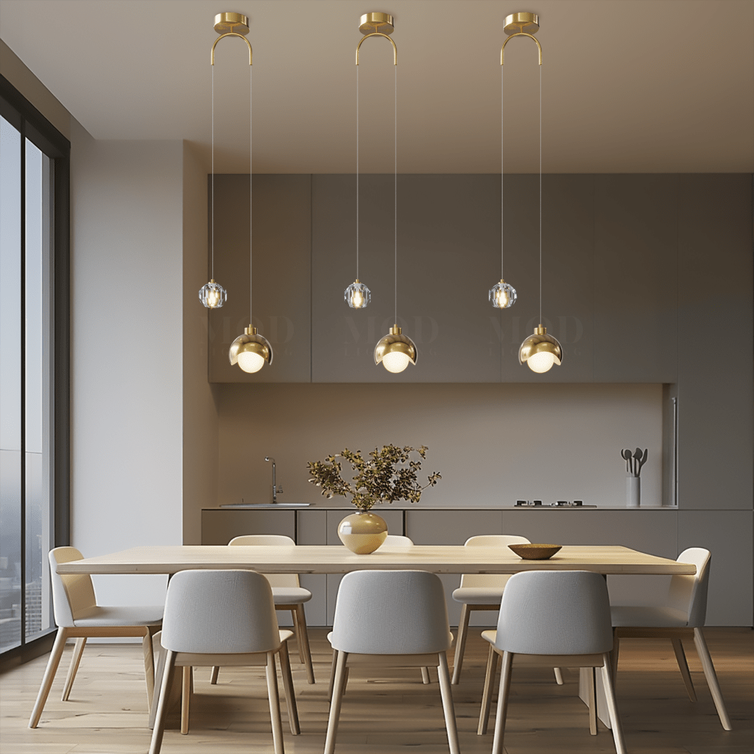 Contemporary Crystal Globe Shade Pendant Light 1-Light