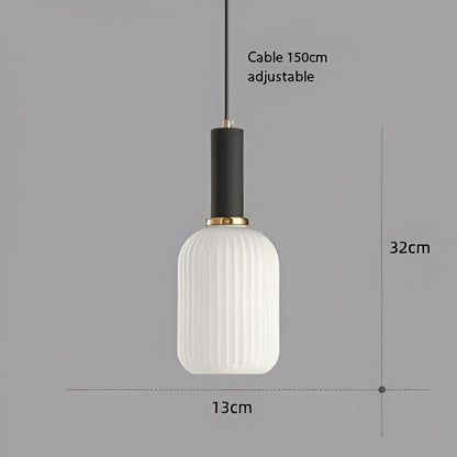 Contemporary Glass Tube Fitting Pendant Light 1-Light