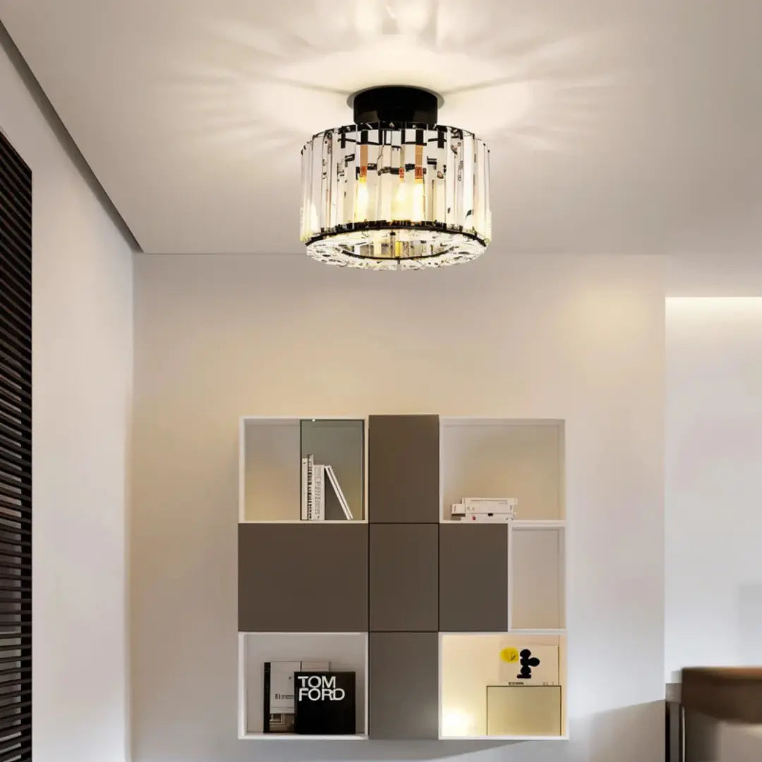 Elegant Crystal Flush Mount Ceiling Light Fixture – Contemporary LED...