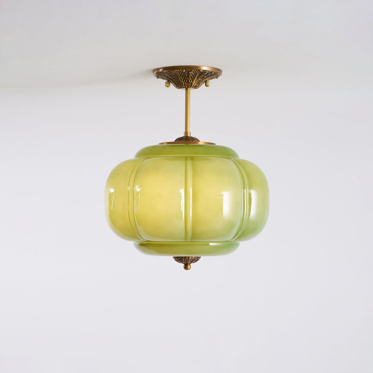Contemporary Brass Accents Ceiling Light 1-Light