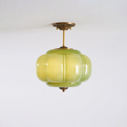 Contemporary Brass Accents Ceiling Light 1-Light