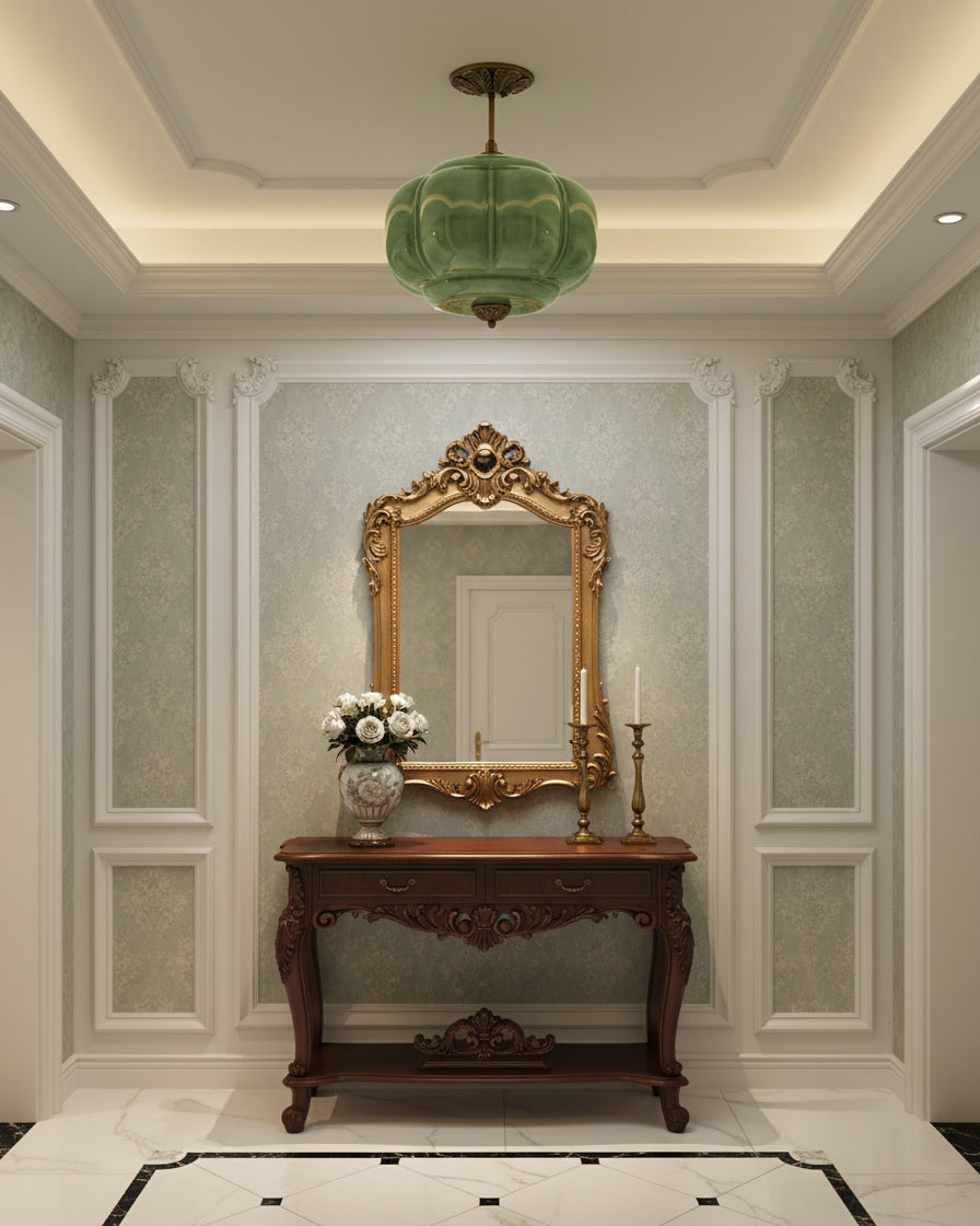 Contemporary Brass Accents Ceiling Light 1-Light