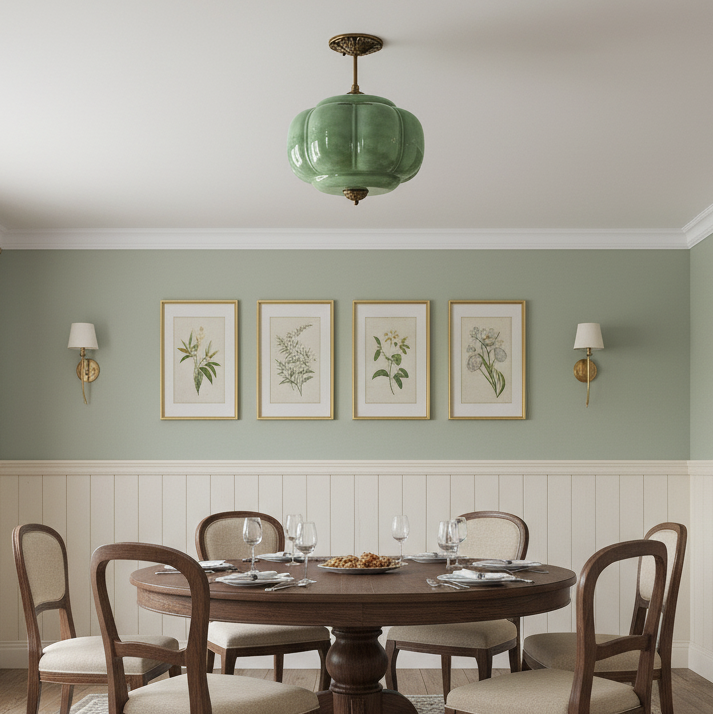Contemporary Brass Accents Ceiling Light 1-Light