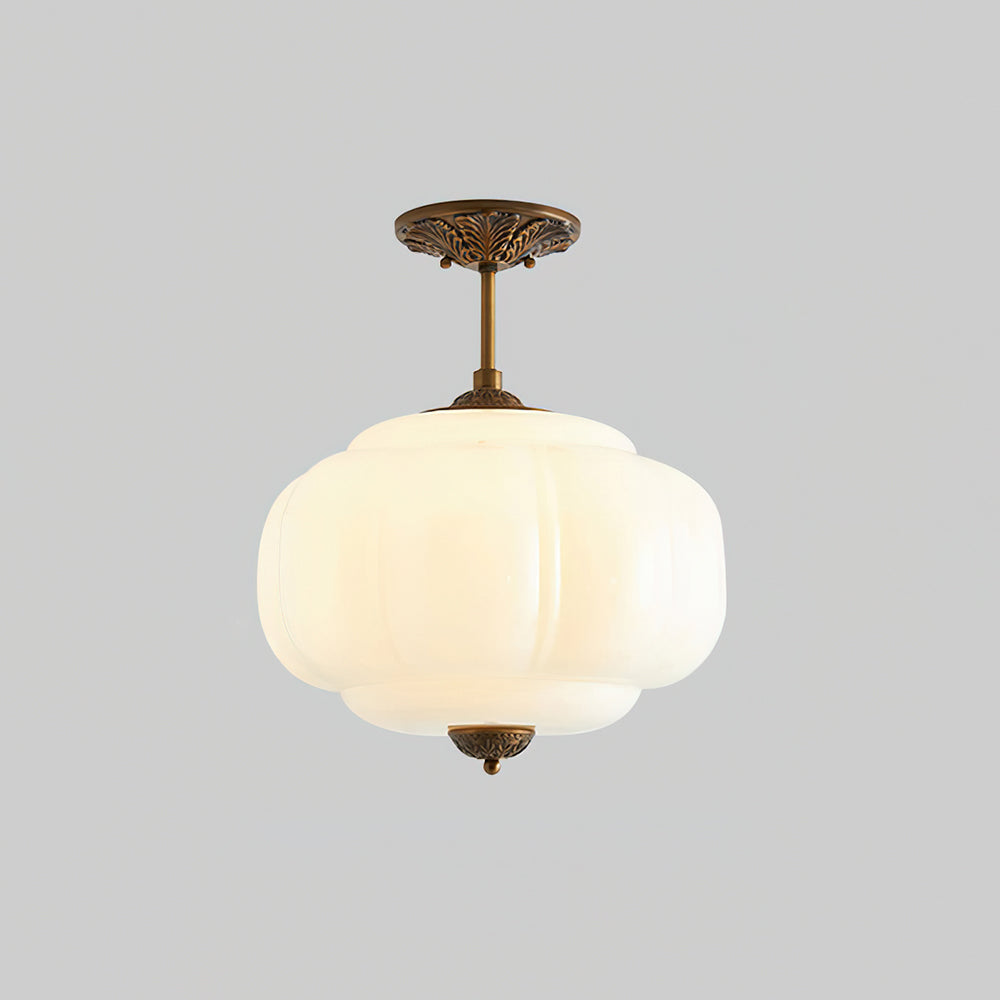 Contemporary Brass Accents Ceiling Light 1-Light