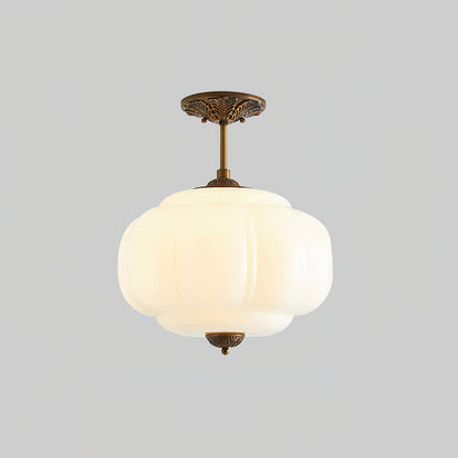 Contemporary Brass Accents Ceiling Light 1-Light