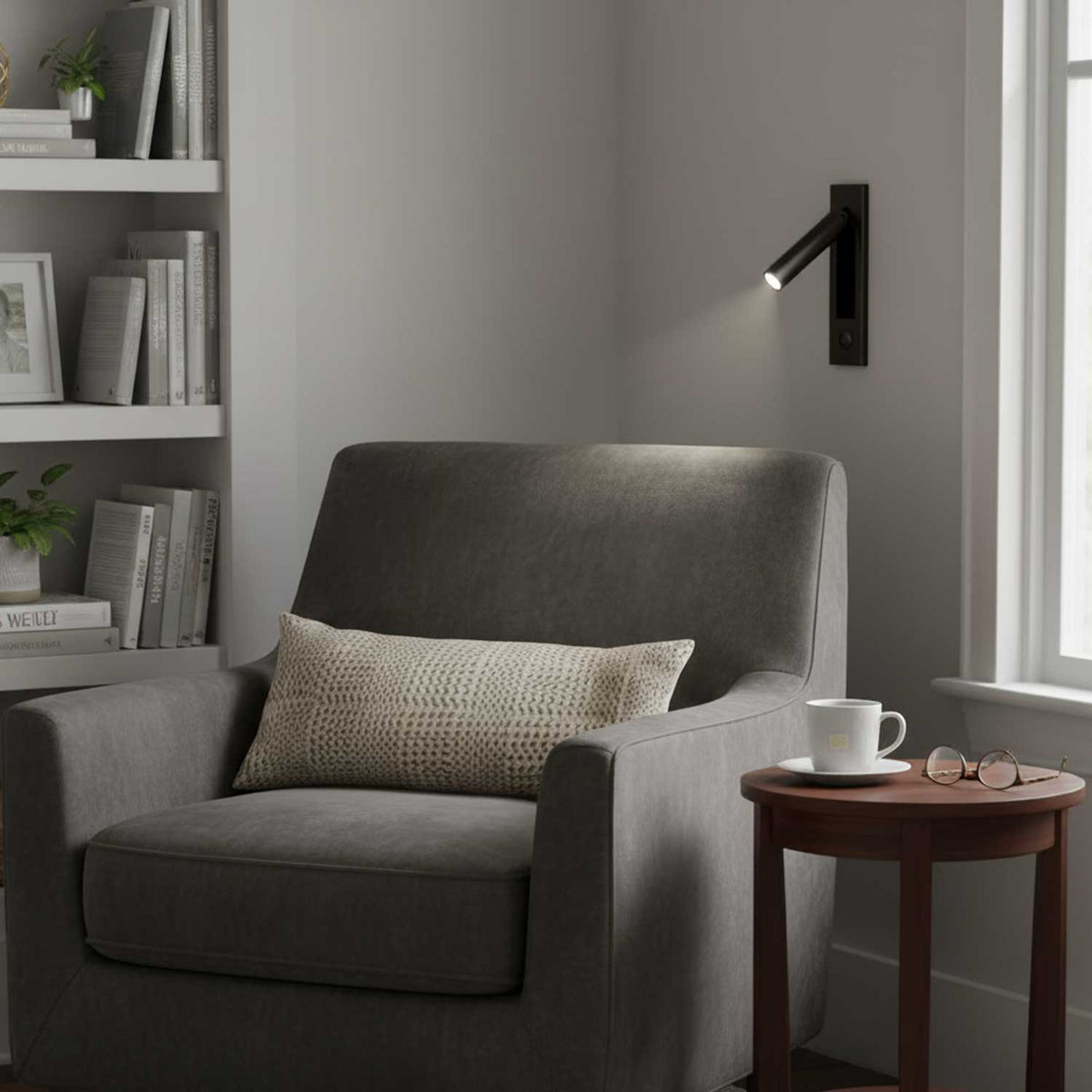 Modern Minimal Embedded Aluminum LED Wall Sconce 1-Light