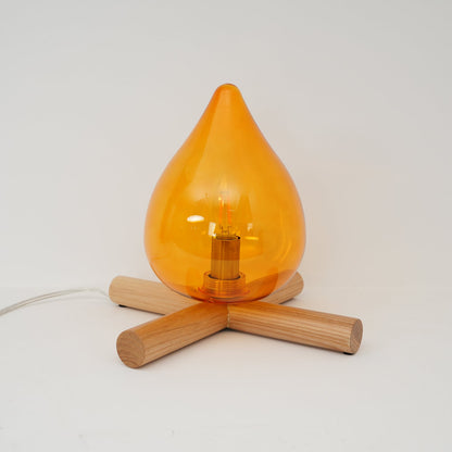 Contemporary Wood Wooden Cross Table Lamp 1-Light