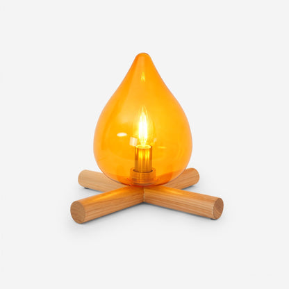 Contemporary Wood Wooden Cross Table Lamp 1-Light