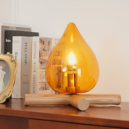 Contemporary Wood Wooden Cross Table Lamp 1-Light