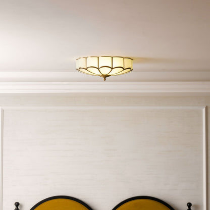 Contemporary Copper Petal Shade Ceiling Light 1-Light