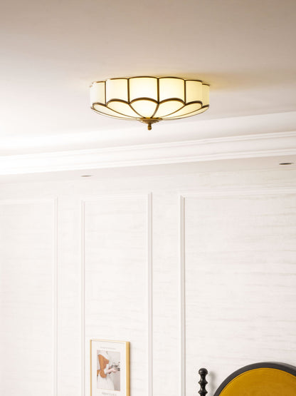 Contemporary Copper Petal Shade Ceiling Light 1-Light