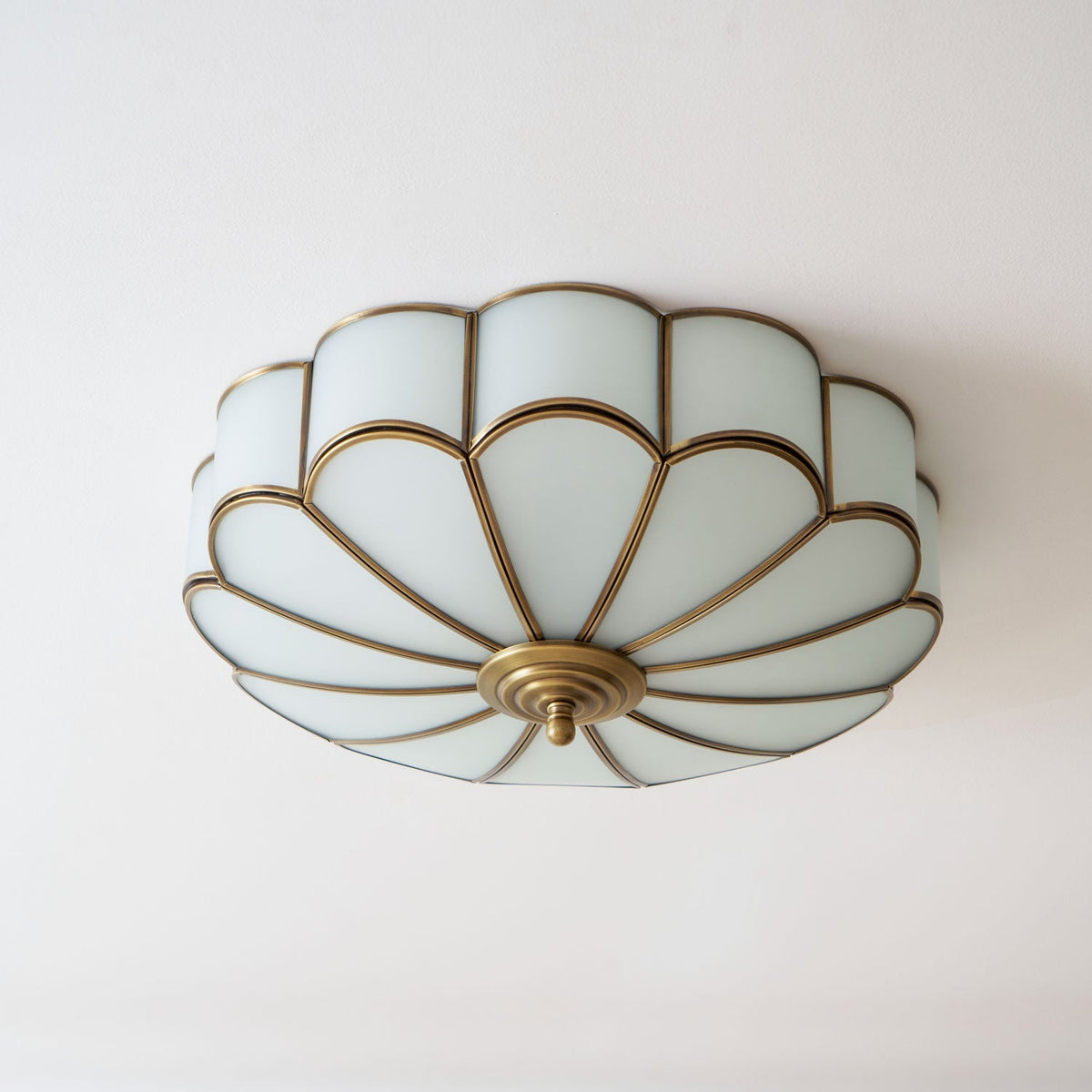 Contemporary Copper Petal Shade Ceiling Light 1-Light