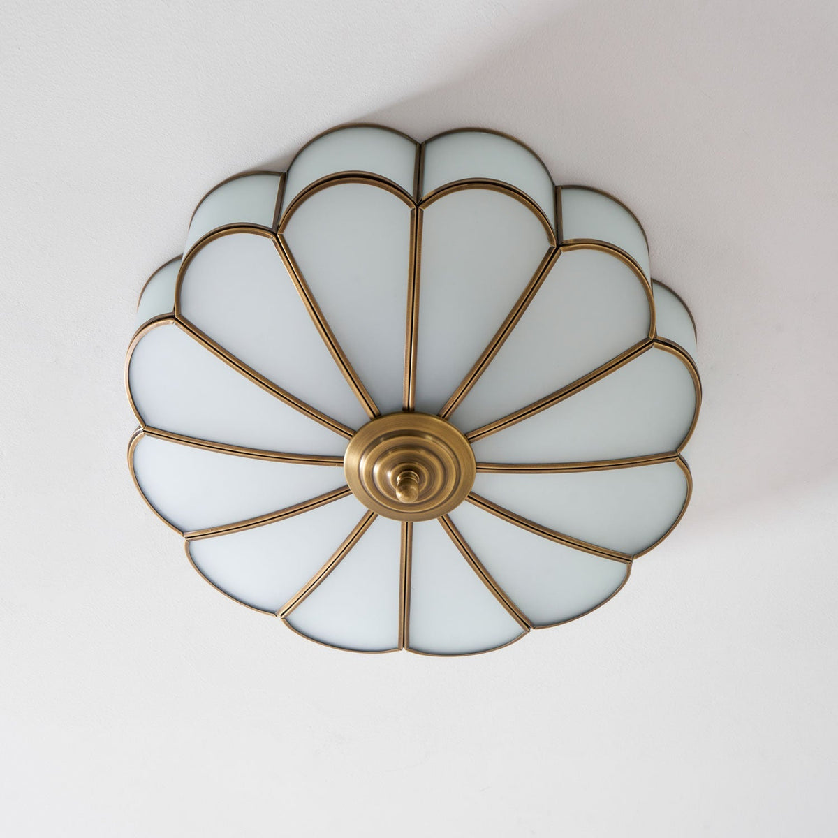 Contemporary Copper Petal Shade Ceiling Light 1-Light