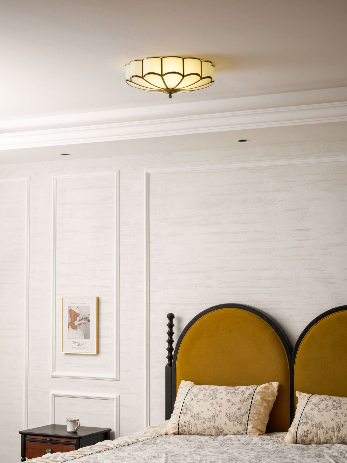 Contemporary Copper Petal Shade Ceiling Light 1-Light