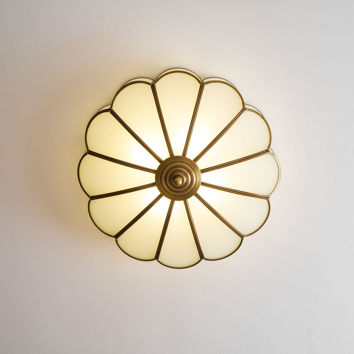 Contemporary Copper Petal Shade Ceiling Light 1-Light