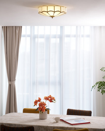 Contemporary Copper Petal Shade Ceiling Light 1-Light