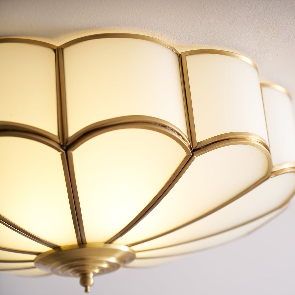 Contemporary Copper Petal Shade Ceiling Light 1-Light