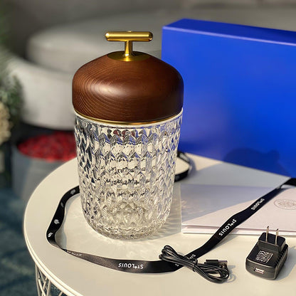 Contemporary Crystal Top Handle Table Lamp 1-Light