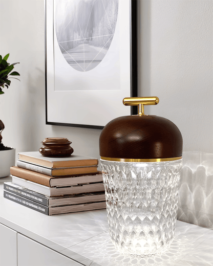 Contemporary Crystal Top Handle Table Lamp 1-Light