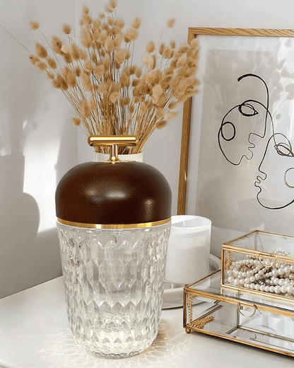 Contemporary Crystal Top Handle Table Lamp 1-Light