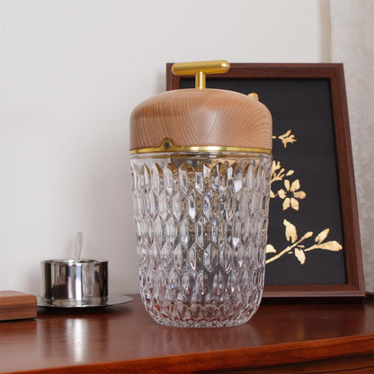 Contemporary Crystal Top Handle Table Lamp 1-Light