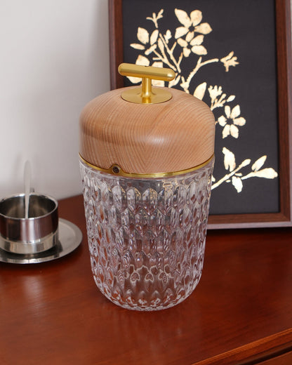 Contemporary Crystal Top Handle Table Lamp 1-Light
