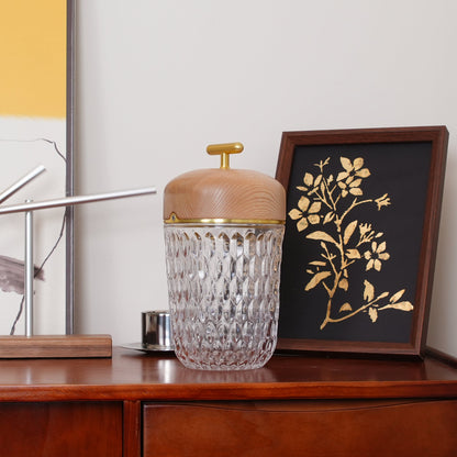 Contemporary Crystal Top Handle Table Lamp 1-Light