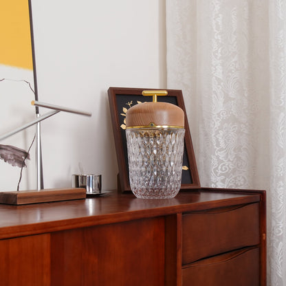Contemporary Crystal Top Handle Table Lamp 1-Light