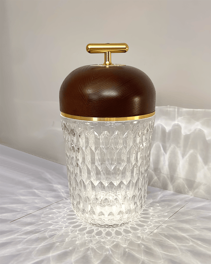 Contemporary Crystal Top Handle Table Lamp 1-Light