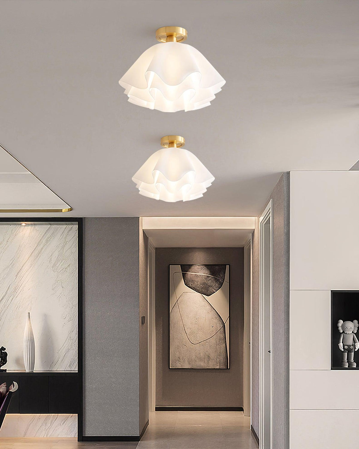 Contemporary Copper Brass Fitting Ceiling Light 1-Light