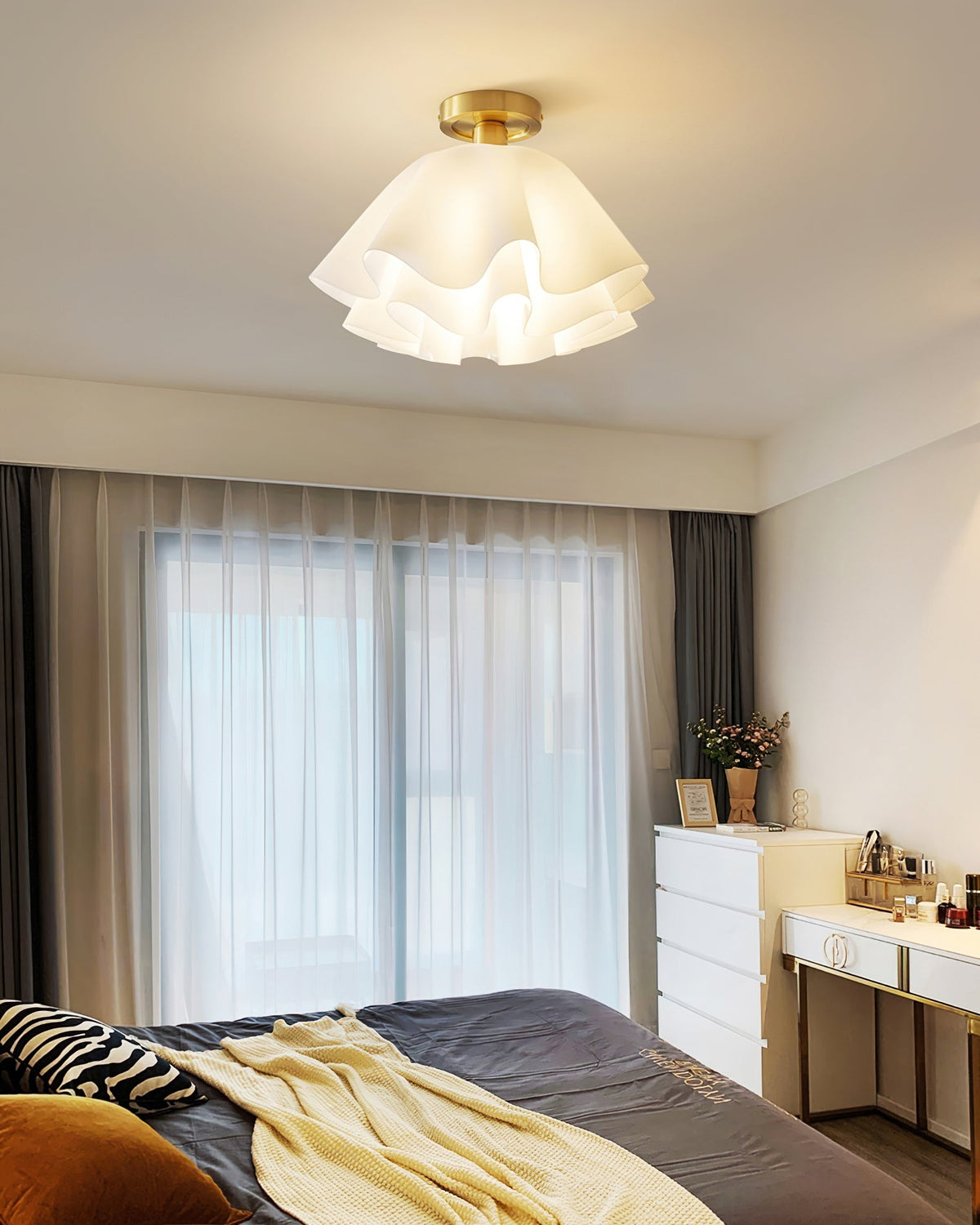 Contemporary Copper Brass Fitting Ceiling Light 1-Light