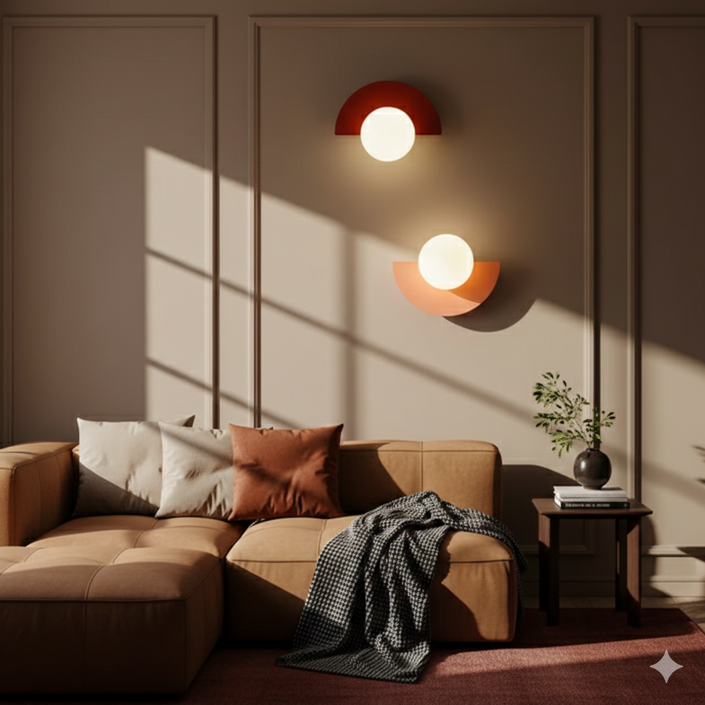 Contemporary Minimalist Glass Globe Wall Sconce LED 1-Light