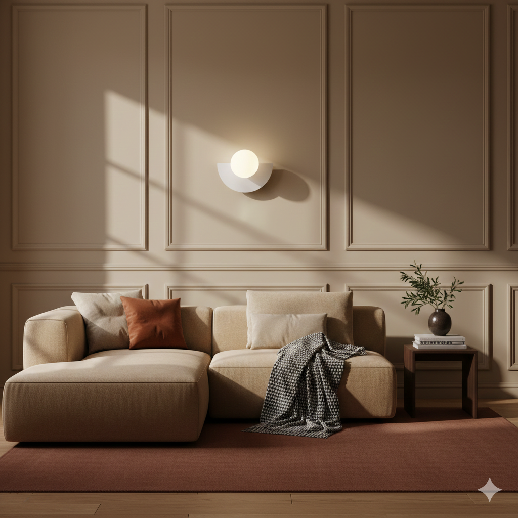 Contemporary Minimalist Glass Globe Wall Sconce LED 1-Light