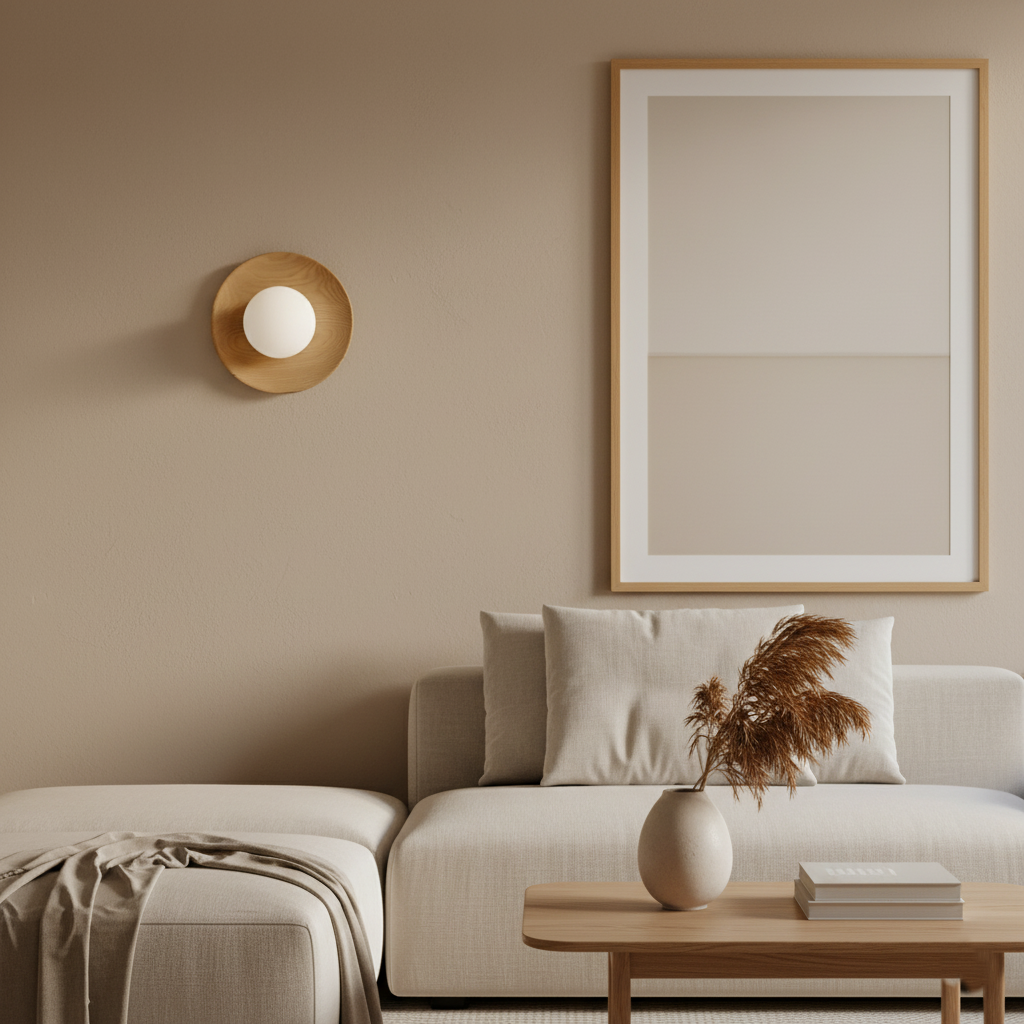 Nordic Wood Globe Shade Wall Light 1-Light