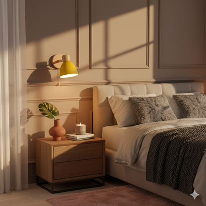 Modern Minimalist Wooden Cone LED Wall Sconce | 1-Light