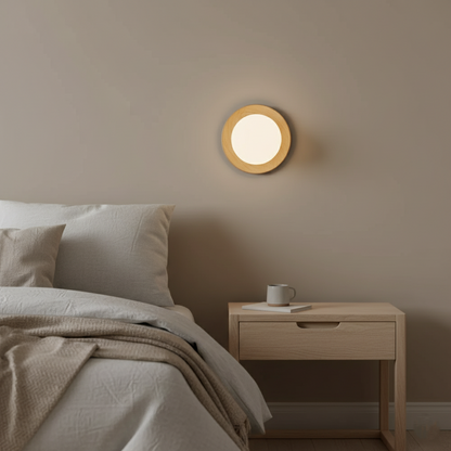 Nordic Wood Globe Shade Wall Light 1-Light