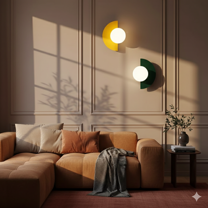 Contemporary Minimalist Glass Globe Wall Sconce LED 1-Light