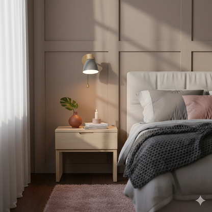 Modern Minimalist Wooden Cone LED Wall Sconce | 1-Light