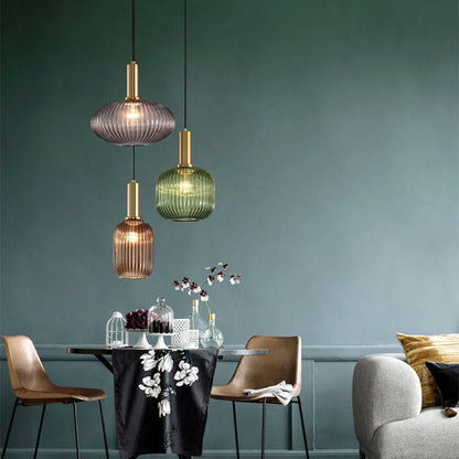 Contemporary Glass Tube Fitting Pendant Light 1-Light
