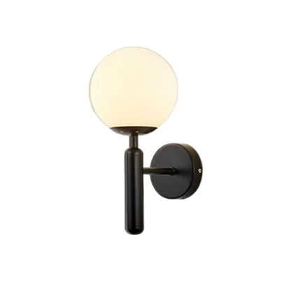 Scandinavian Brass Glass Globe Wall Sconce LED 1-Light
