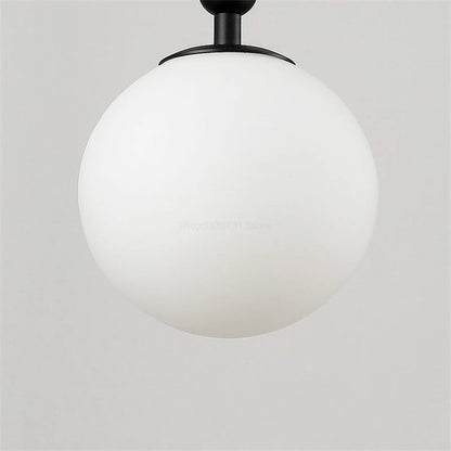 Scandinavian Brass Glass Globe Wall Sconce LED 1-Light