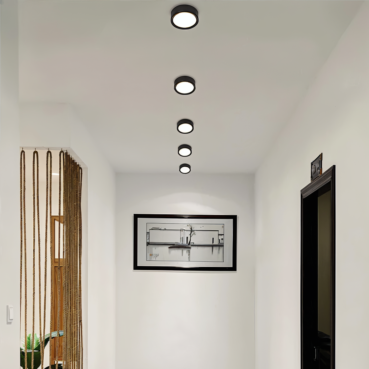 Modern Iron Flush Ø7.5cm Ceiling Light 1-Light