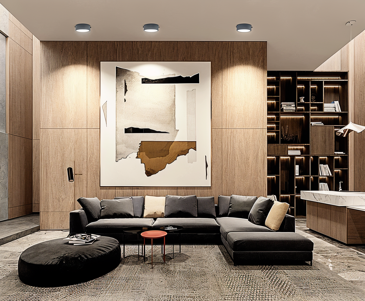 Modern Iron Flush Ø7.5cm Ceiling Light 1-Light